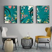 Triptych Breathing Leaves painting, hand-painted, oil on canvas, living  room wall art, Le d'ARTe
