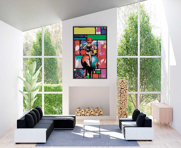 Wild Thing, Woman Figurative Painting in Pop Art  Style, Oil Painting on Canvas, Modern Wall Art 