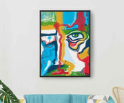 Abstract Expression - oil painting on canvas in the interior- le d'ARTe