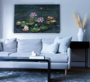 Nymphaea Water Lilies painting, hand-painted, oil on canvas, wall art