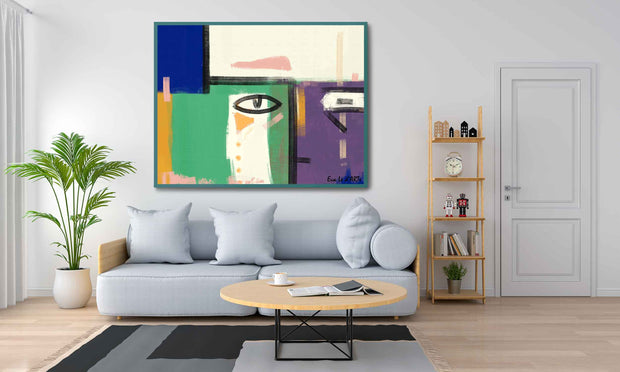 Abstract Face Oil Painting | Modern Minimalism - le d'ARTe