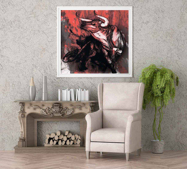 Angry Bull Painting - le d'ARTe