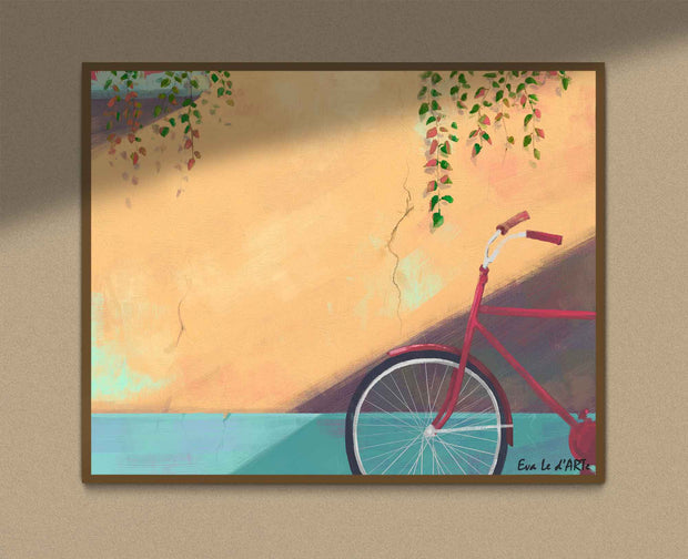 Bike Painting | Urban Art Oil on Canvas - le d'ARTe