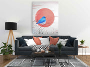 The Bluebird On Winterberry | Bird Oil Painting, Wall Art | Le d’ARTe