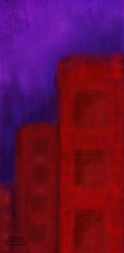 Colorful Abstract Art | Red And Purple Painting | le d’ARTe