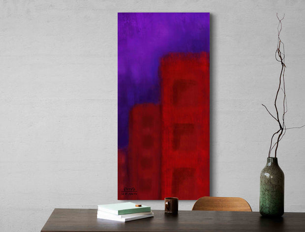 Colorful Abstract Art | Red And Purple Painting | le d’ARTe