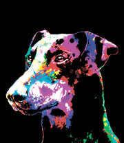 Dog Colorful Oil Painting - le d'ARTe