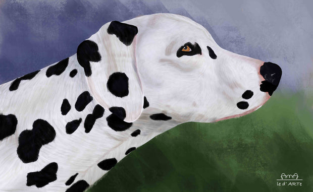 Dalmatian Painting | Dog Oil Painting On Canvas - le d'ARTe