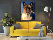Dog Smoking Art Oil Painting | Anthropomorphic Artwork - le d'ARTe