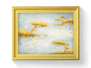 Golden Trees | Abstract Landscape Oil Painting