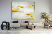 Golden Trees | Abstract Landscape Oil Painting