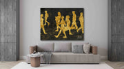 Luxury Abstract Oil Painting | Gold Foil - le d'ARTe