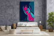 Neon Light Portrait, abstract portrait oil painting | Le d’ARTe