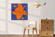 Orange Blob Oil Painting On Canvas | Abstract Art - le d'ARTe