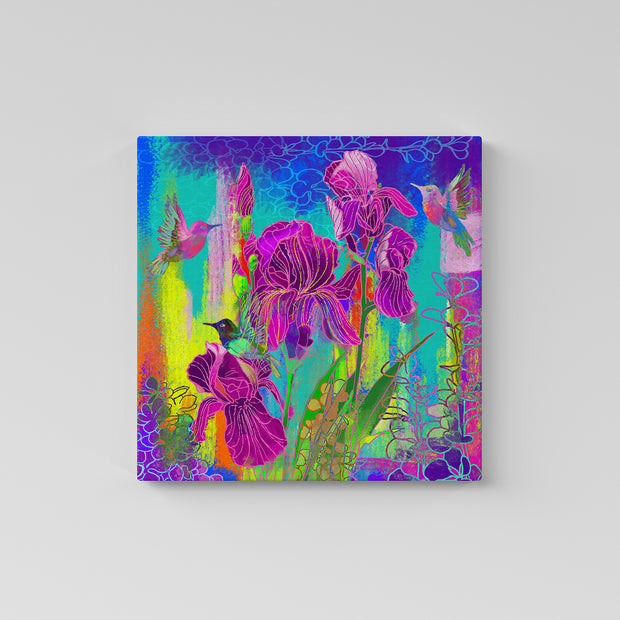 Purple Iris | Colorful Oil Painting On Canvas - le d'ARTe