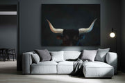 Raging Bull Portrait, realistic oil painting on canvas, wall art | Le d’ARTe