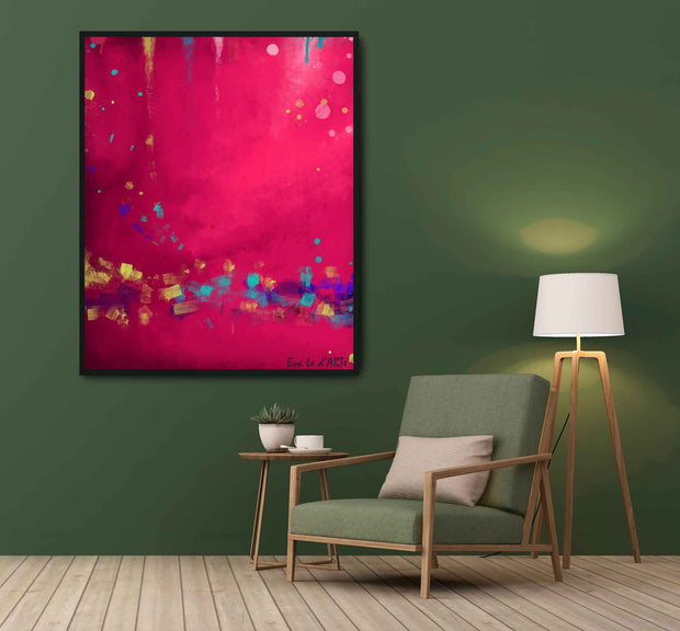 Red Abstract Painting | Modern Minimalism