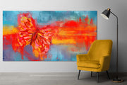 Abstract Red Butterfly Oil Painting - le d'ARTe