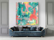 Soft Color Abstract Art Oil Painting, Canvas Wall Art, Room Decor | le d’ARTe
