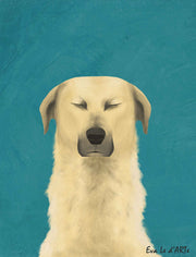 Street Dog In Meditation painting, hand-painted, oil on canvas, Le d'ARTe