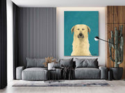 Street Dog In Meditation painting, hand-painted, oil on canvas, living room wall art, Le d'ARTe
