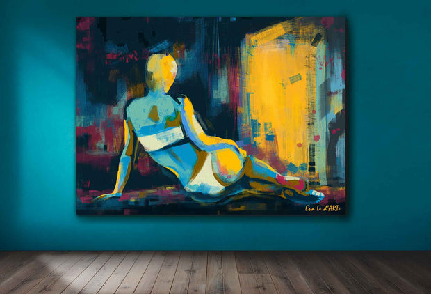 The Lover | Nude Figure Abstract Oil Painting - le d'ARTe