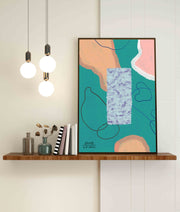 Turquoise Abstract Art Painting - le d'ARTe